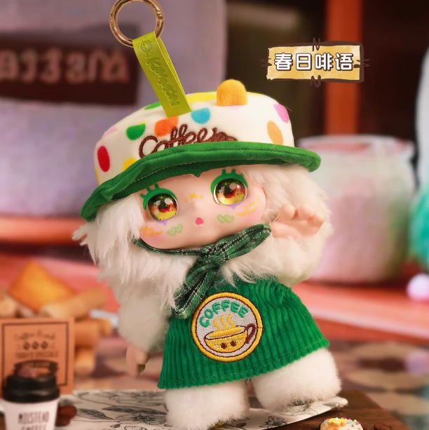 奇梦Let's cafe放咖日盲盒潮玩毛绒公仔可爱手办娃娃礼物—毛绒玩偶盲盒挂件