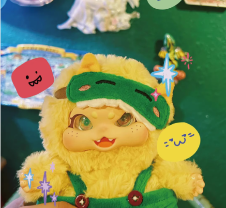 潮玩三只宝潮玩 狂想街 毛绒潮玩盲盒可爱礼物-毛绒玩偶摆件