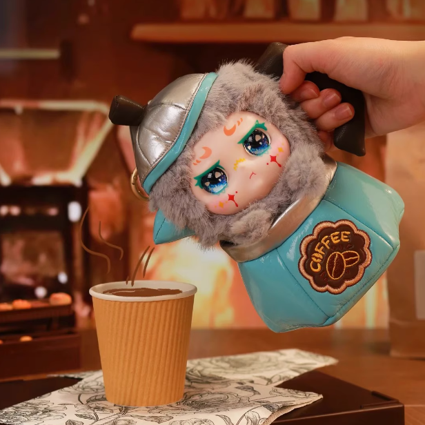 Qimeng レッツカフェ ブラインドボックス トレンディなぬいぐるみ かわいい手作り人形 ギフト ぬいぐるみ ブラインドボックス ペンダント