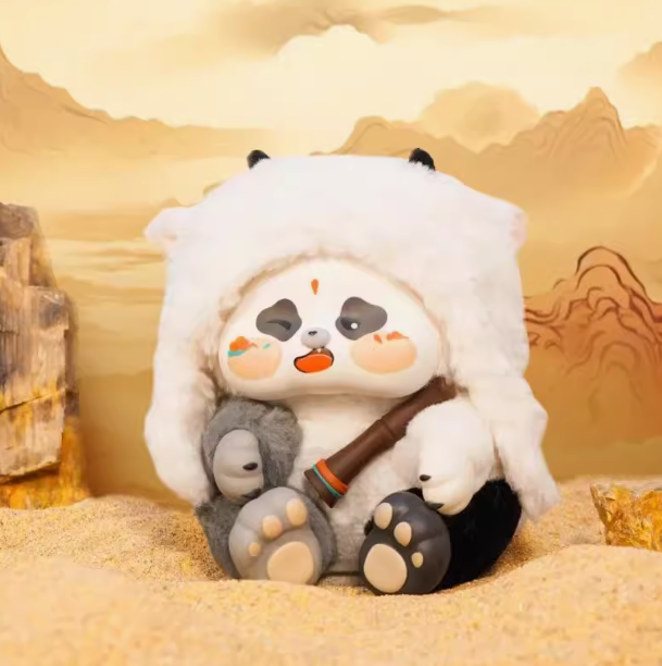 我的胖哒敦煌乐游记盲盒毛绒可爱熊猫摆件生日礼物