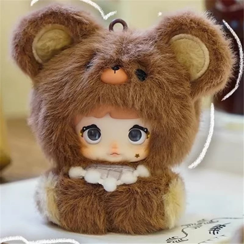 Blind box-Nuomi'er Mibao series plush blind box cute vinyl face bag pendant girls gift ornaments fourth generation