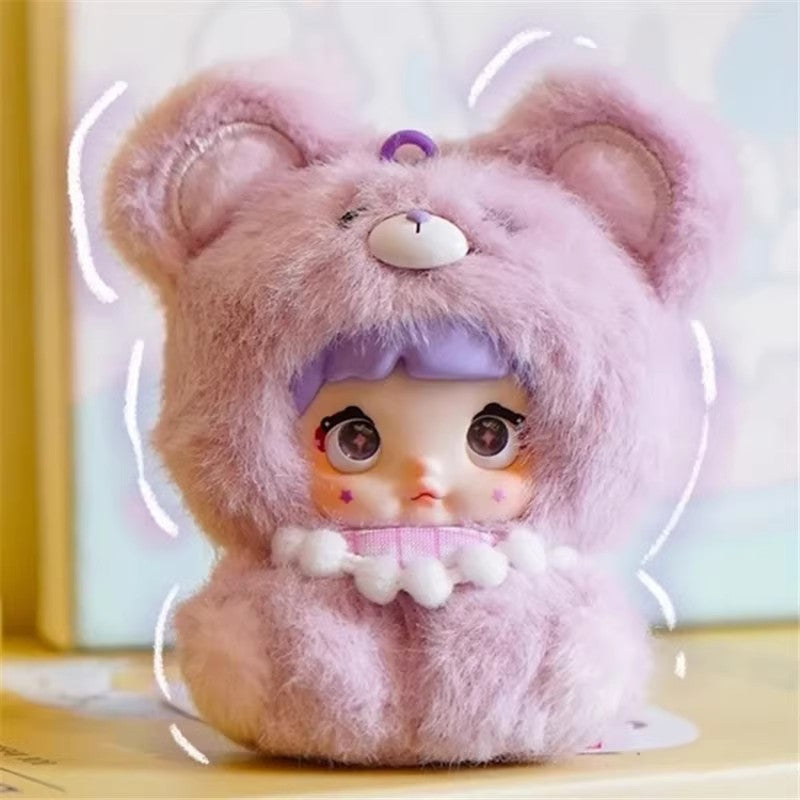 Blind box-Nuomi'er Mibao series plush blind box cute vinyl face bag pendant girls gift ornaments fourth generation