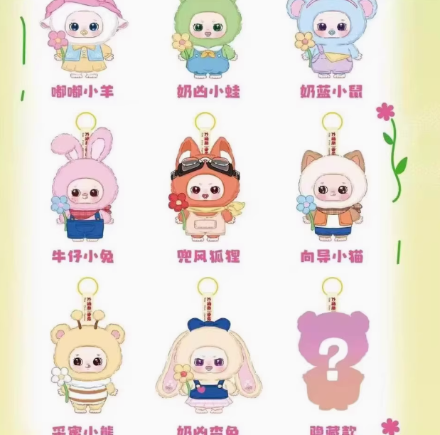 Nobo Spring Tour Flower Team Plush Blind Box Cute Cartoon Doll Children's Birthday Gift Plush Desktop Ornaments